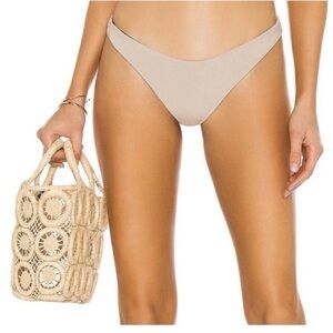 $98 NWT Beach Riot Ribbed Bikini Bottom in Tan Sz Large